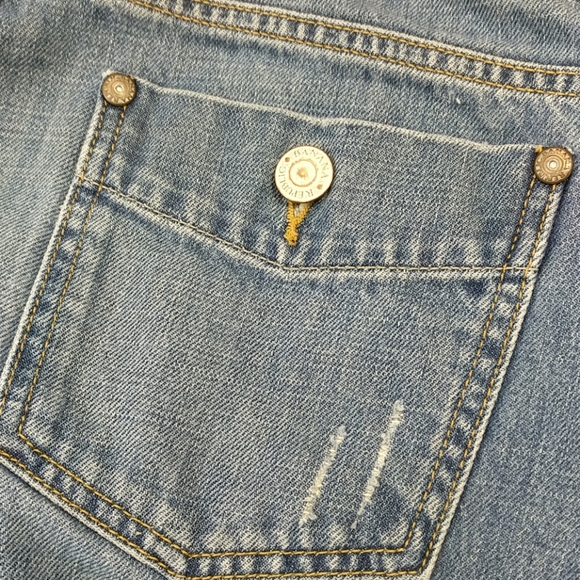 Banana Republic Selvedge Denim Wide Straight Leg Jeans 34" Waist 28" Inseam - Picture 5 of 8